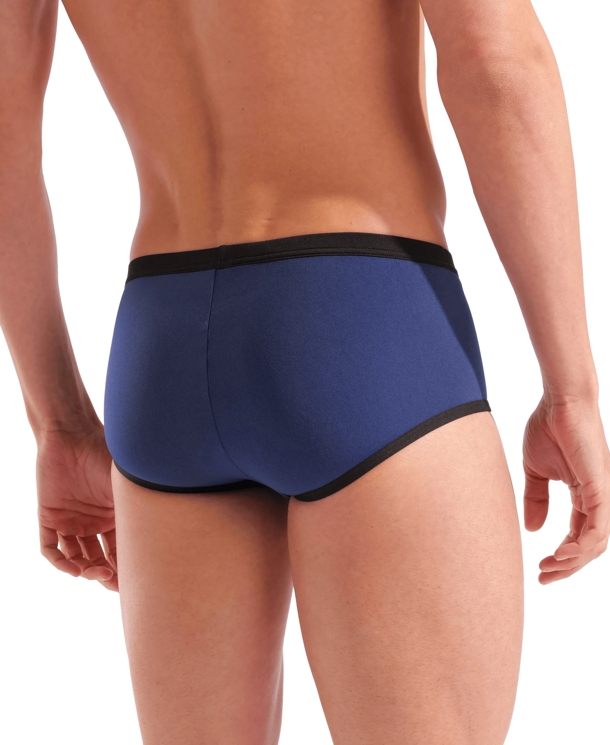 Bañador short de tiro bajo para hombre arena One Big Logo - Azul Marino/Negro - Imagen 3