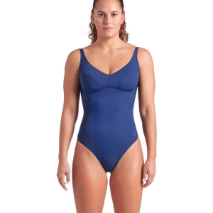 Bañador arena Performance para mujer Victoria U Back - Azul Marino