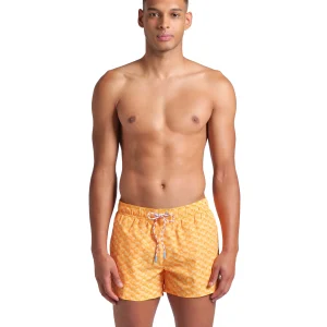 X-Shorts de playa arena para hombre Water Print Allover Loro Multi