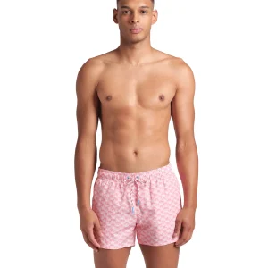 X-Shorts de playa arena para hombre Water Print Allover Coral Multi