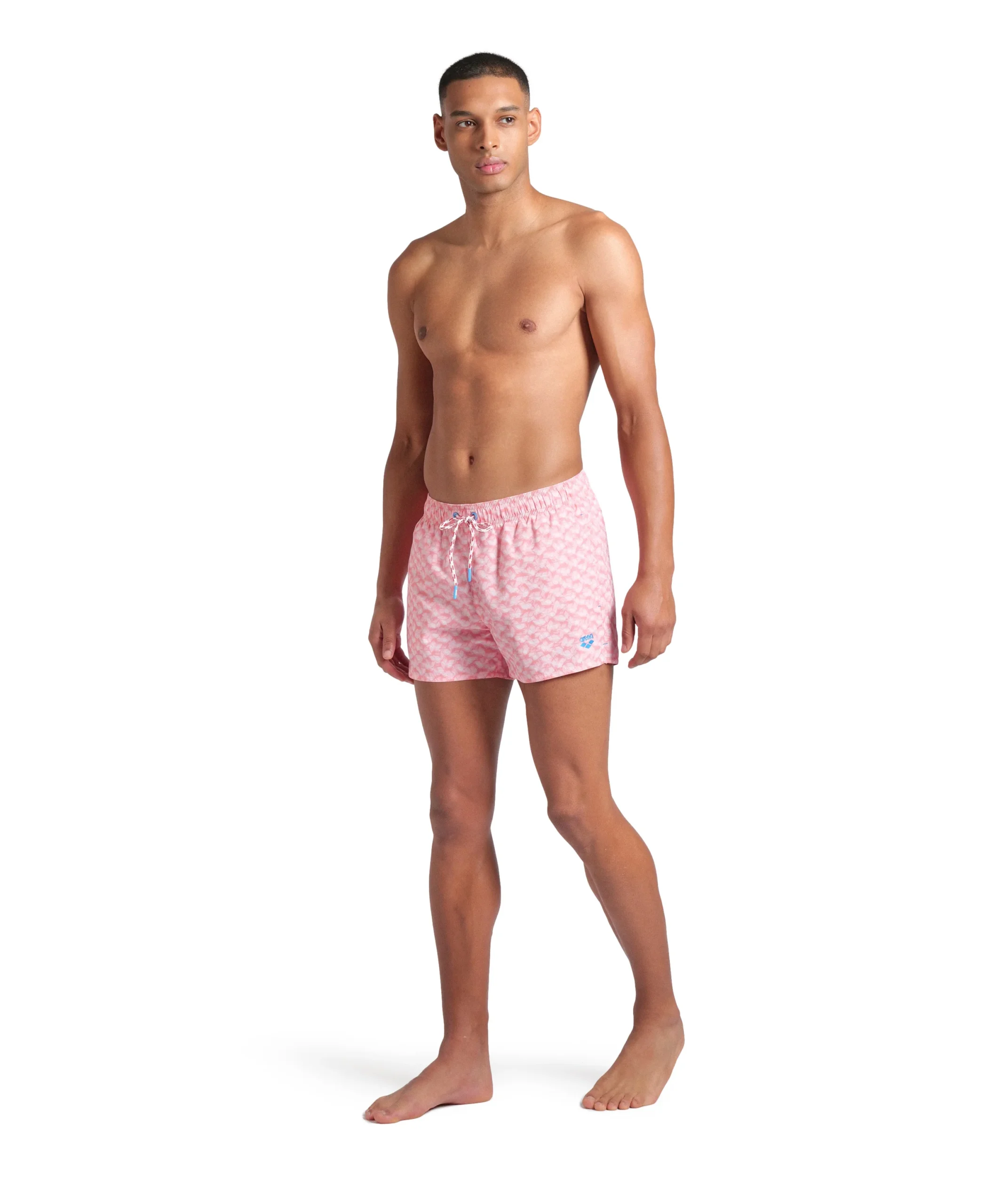 X-Shorts de playa arena para hombre Water Print Allover Coral Multi - Imagen 3