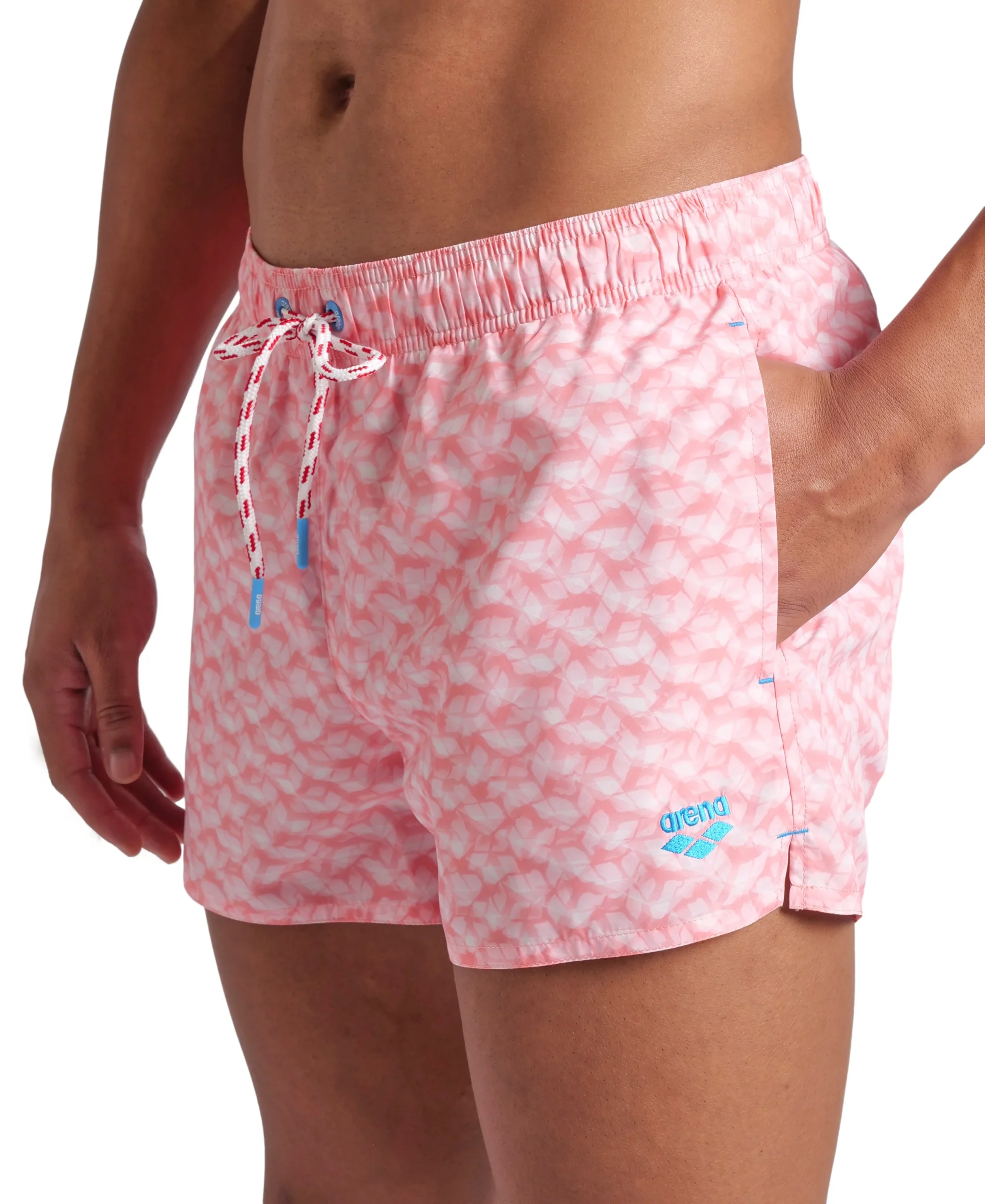 X-Shorts de playa arena para hombre Water Print Allover Coral Multi - Imagen 5