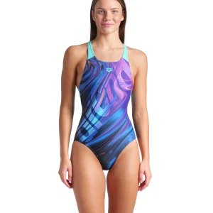 Bañador con sostén arena Feel para mujer Flow V Back  Marino Multi