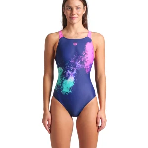 Bañador arena Feel para mujer Vibrant Swim Pro Back  Marino - Multi