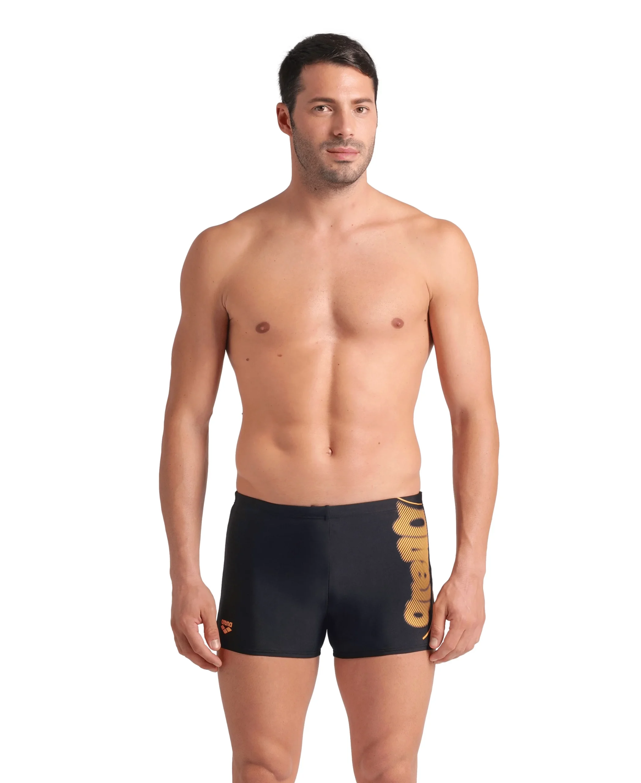 Bañador short arena Feel para hombre Bright Glare Negro - Loro
