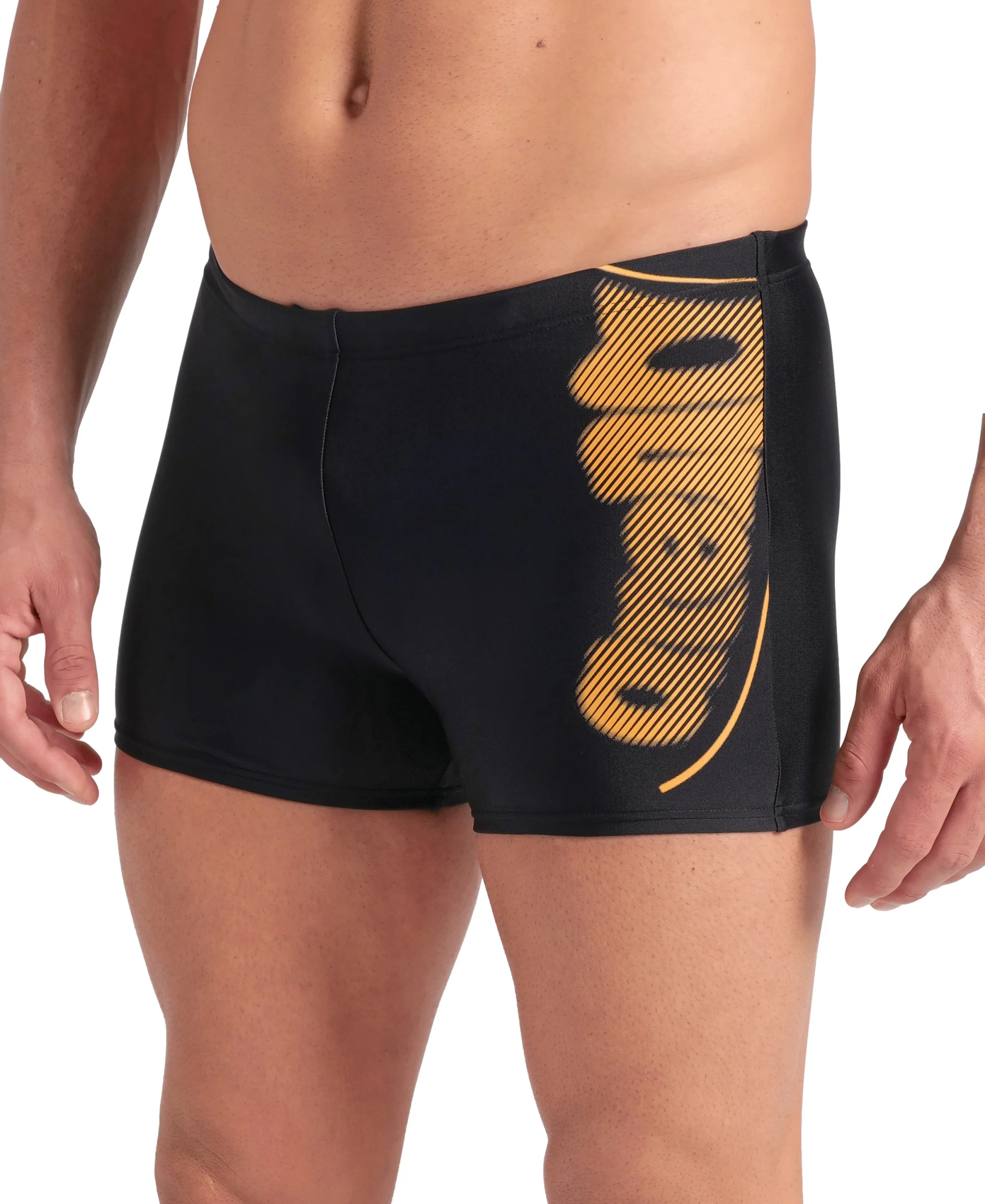 Bañador short arena Feel para hombre Bright Glare Negro - Loro - Imagen 4