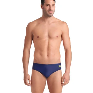 Bañador slip arena Feel para hombre Bright Glare Marino - Lima Ártica