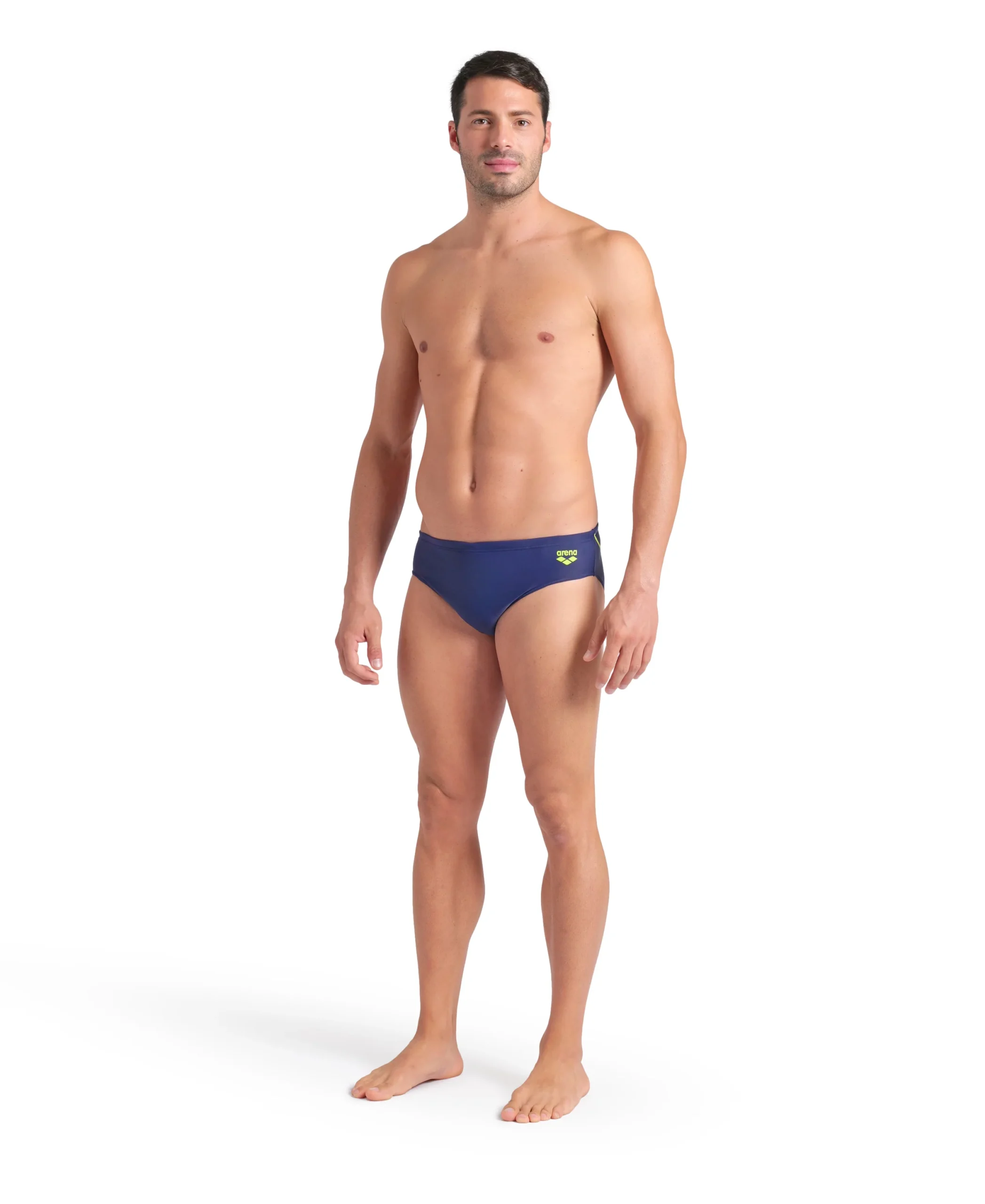 Bañador slip arena Feel para hombre Bright Glare Marino - Lima Ártica - Imagen 3