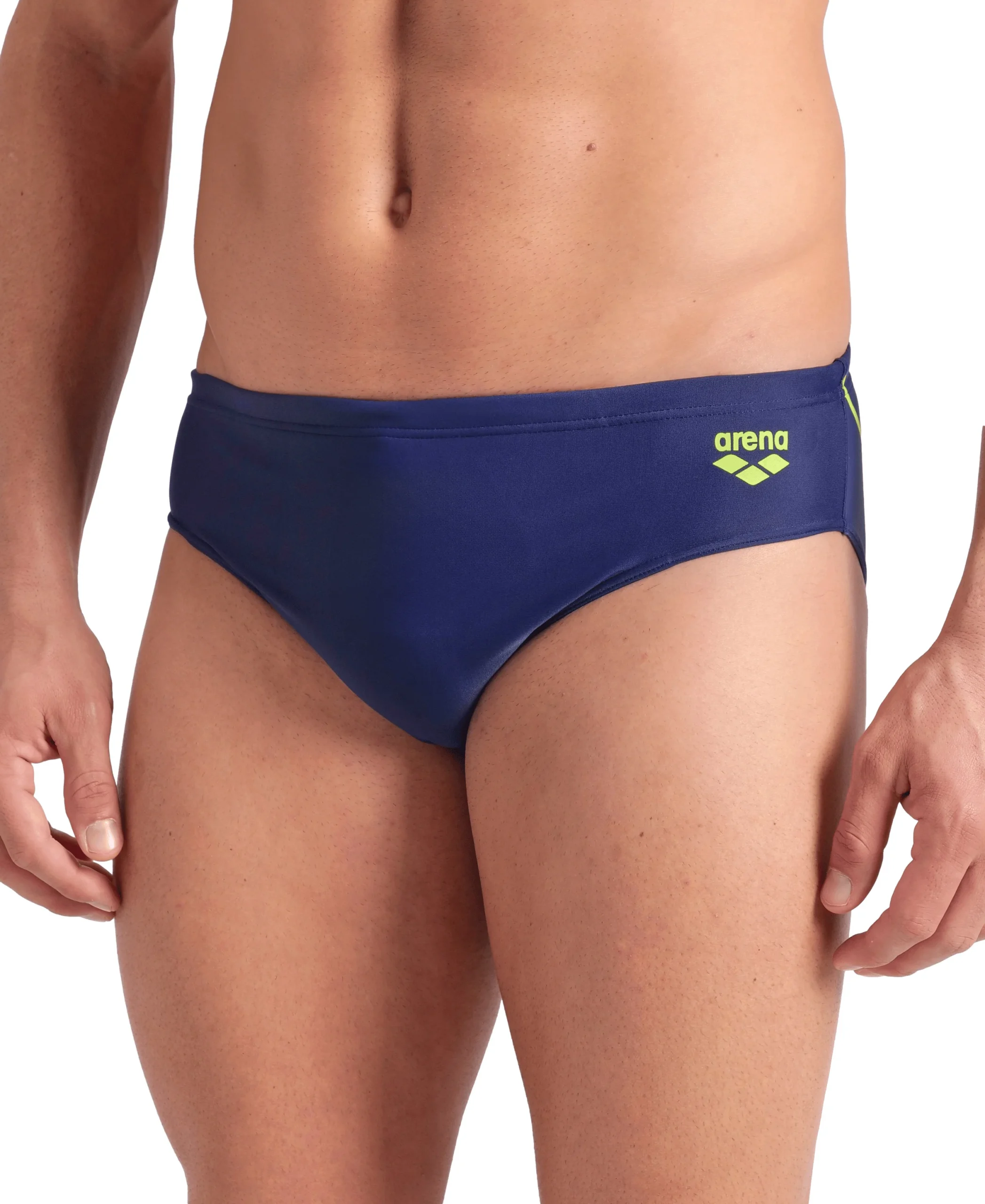 Bañador slip arena Feel para hombre Bright Glare Marino - Lima Ártica - Imagen 4