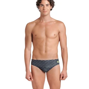 Bañador slip arena Performance para hombre Monogram Salvia Oscura Multi