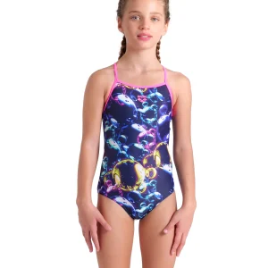 Bañador arena Feel para niña Soap Bubbles Light Drop Back Azul Multi