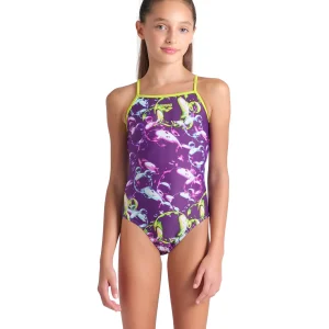 Bañador arena Feel para niña Soap Bubbles Light Drop Back Violeta Multi