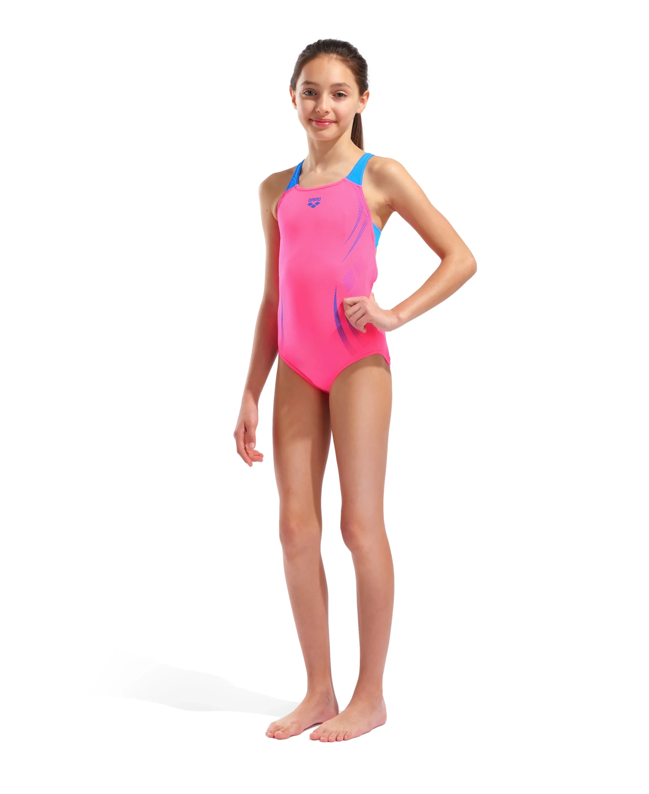Bañador arena Performance para niña Poseidonia Swim Pro Back - Rosa Impactante - Imagen 5