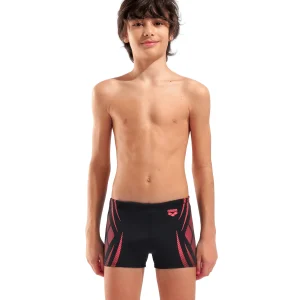 Bañador short arena Performance para niño Poseidonia - Negro/Calipso