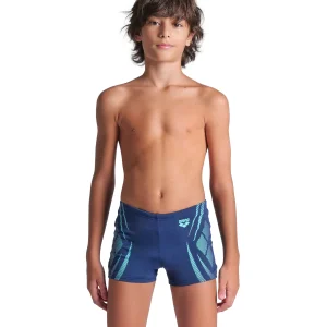 Bañador short arena Performance para niño Poseidonia Azul Marino - Agua