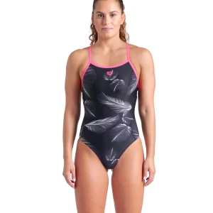 Bañador arena Performance para mujer Frozen Leave Lightdrop Back Negro Multi