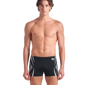 Bañador corto arena Performance para hombre Poseidonia Negro - Blanco