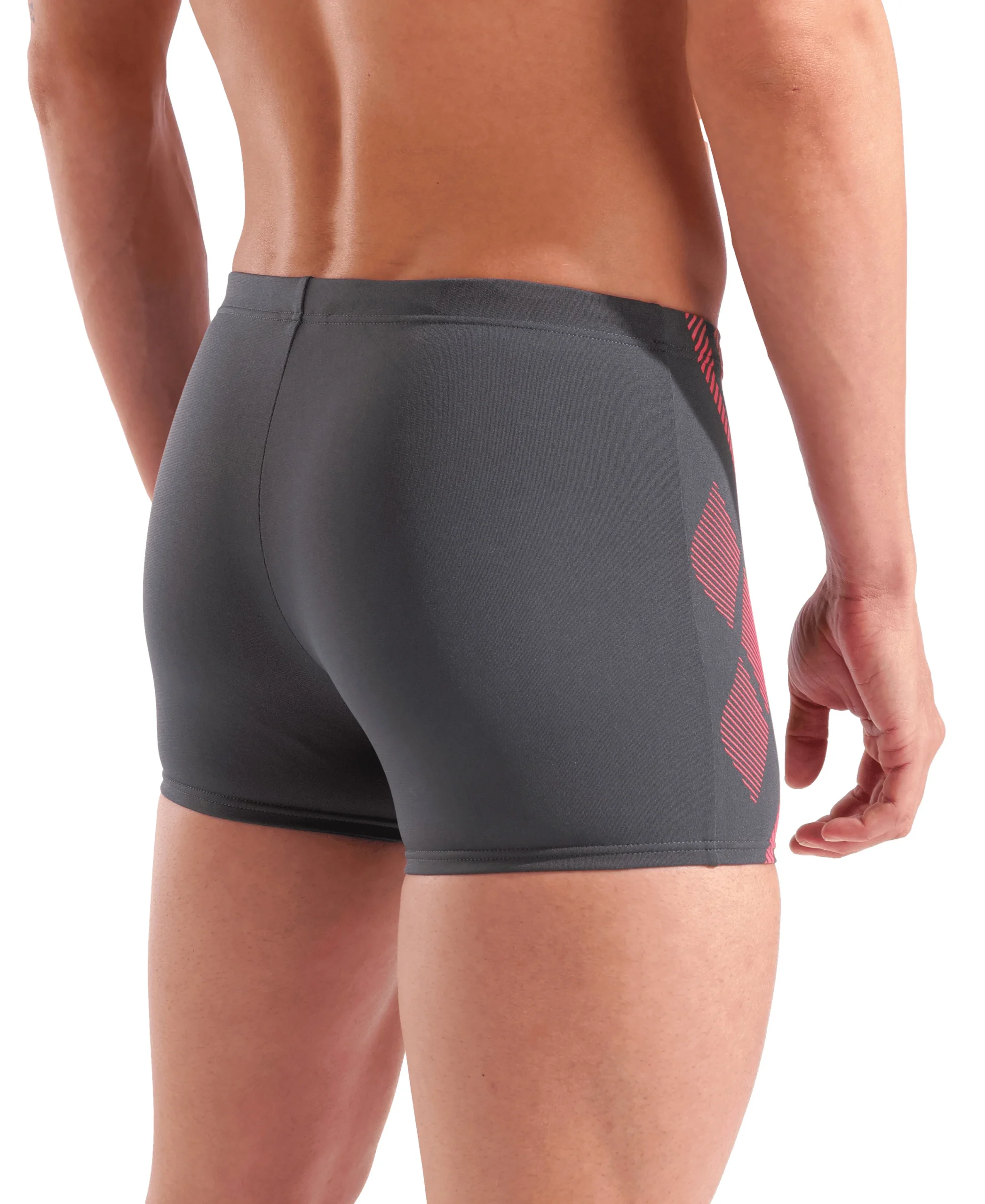 Bañador short arena Performance para hombre Poseidonia - Asfalto/Brillante - Imagen 3