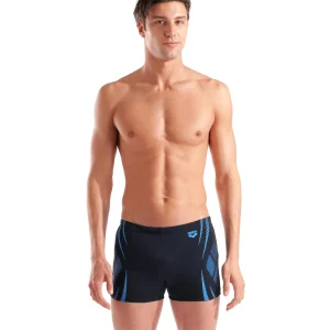 Bañador short arena Performance para hombre Poseidonia - Negro/Turquesa