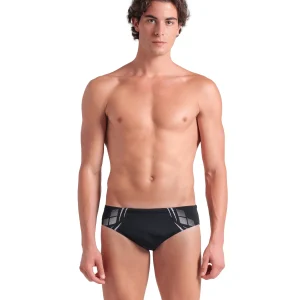 Bañador slip arena Performance para hombre Poseidonia Negro - Blanco