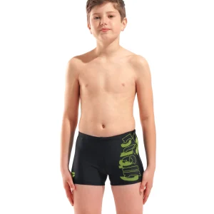 Bañador short arena Feel para niño Tales - Negro/Ártico