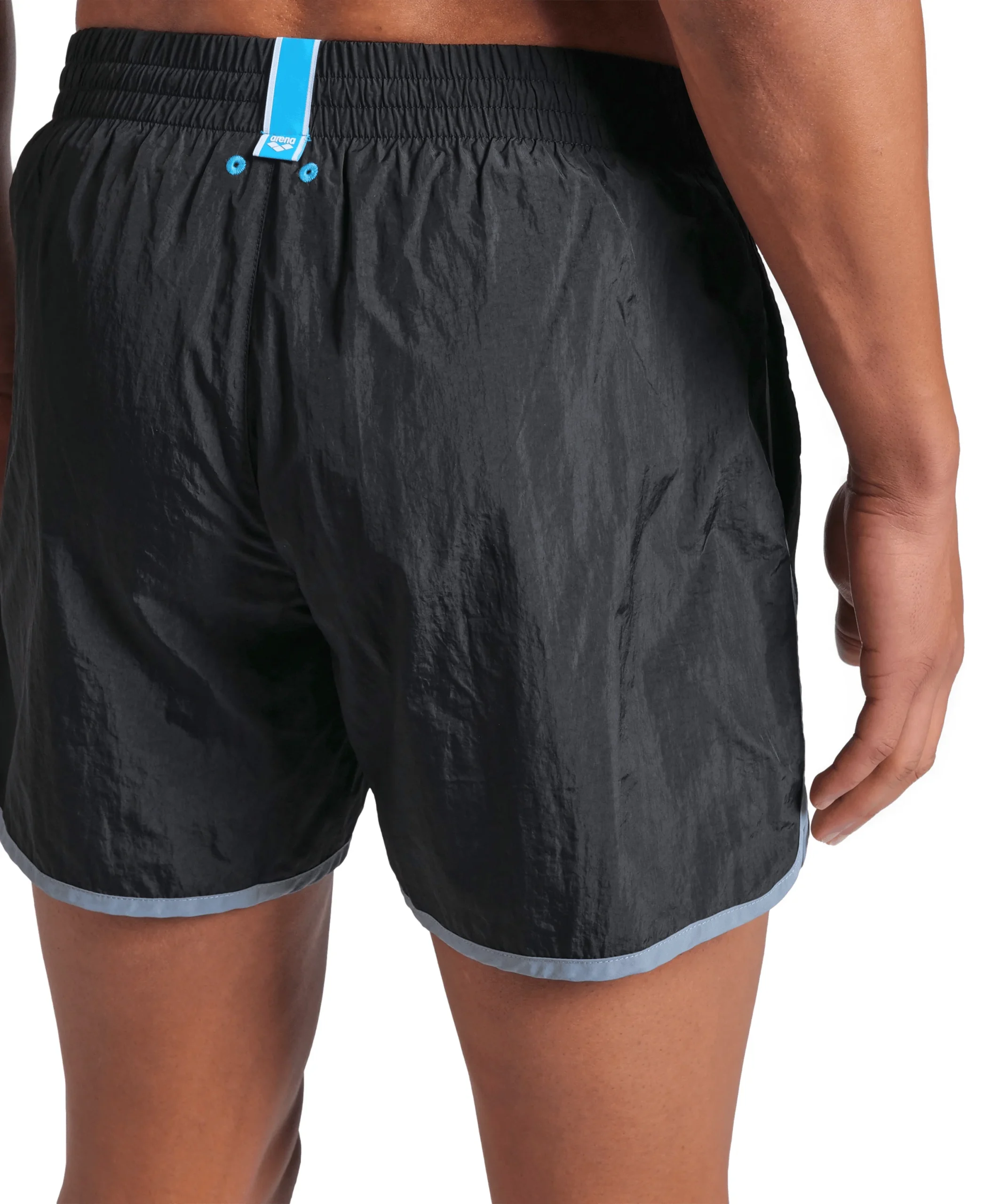 Short de playa arena para hombre Logo Borders Negro - Espuma De Mar - Imagen 5