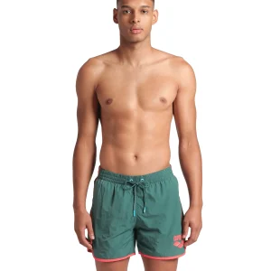 Short de playa arena para hombre Logo Borders Mangle