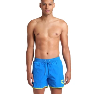 Short de playa arena para hombre Logo Borders China Azul