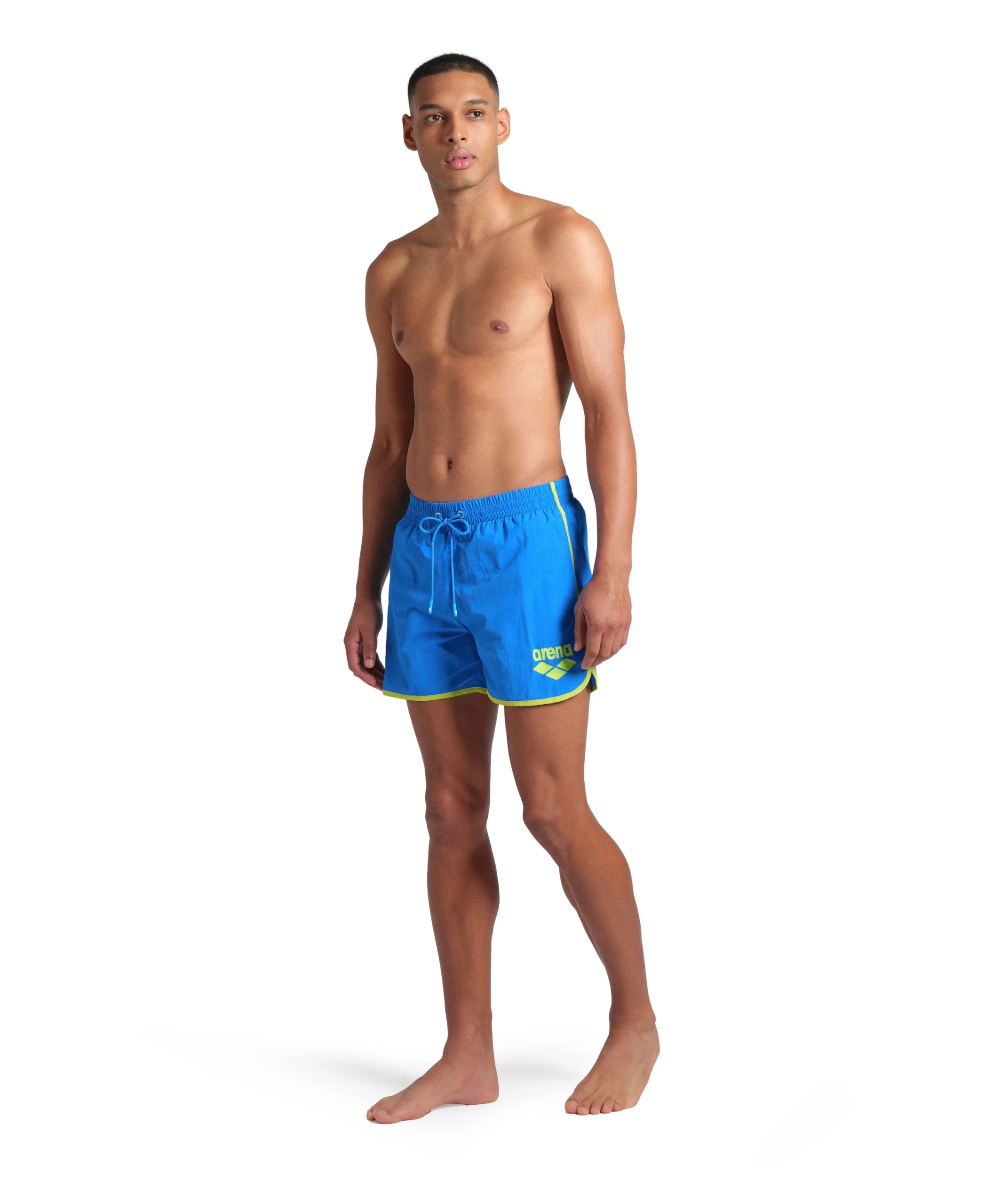 Short de playa arena para hombre Logo Borders China Azul - Imagen 3