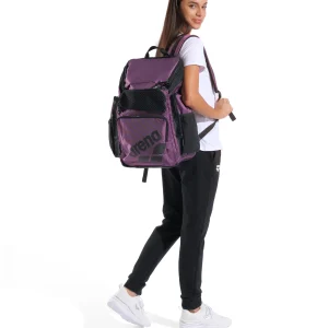 Mochila para viajes, deporte y natación arena One Go 45L - Ciruela