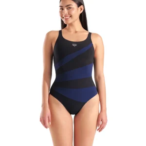 Bañador arena Shapewear Isabella para mujer - Negro/Azul Marino