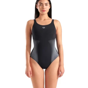Bañador arena Shapewear Carla para mujer - Negro/Hielo Multicolor