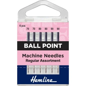 Aguja máquina Ball point surtida 6 un Hemline
