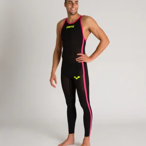 Bañador Powerskin R-EVO+   Aguas Abiertas Hombre Cuerpo Completo Espalda Cerrada  - Negro/Fluor