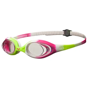 Gafas de natación arena para niños Spider Junior  - Lima/Fucsia