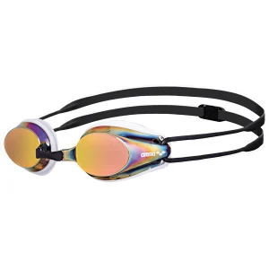 Gafas de natación para competición arena unisex Tracks Mirror  - Blanco/Rojo Revo
