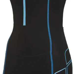 BAÑADOR MUJER TRI SUIT ST FRONT ZIP  - BLACK/TURQUOISE