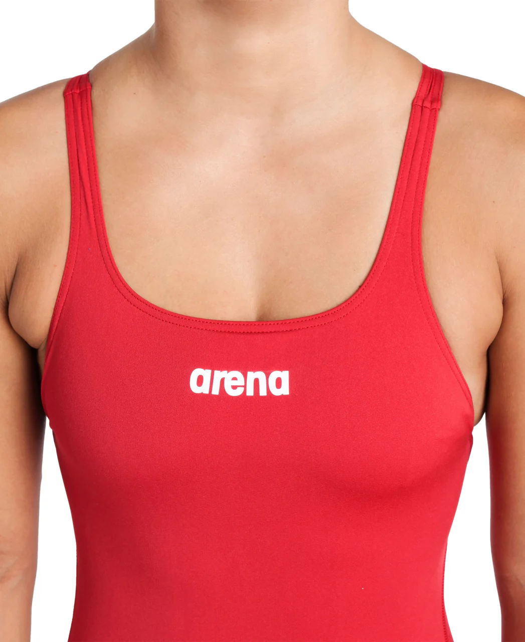 Bañador liso arena Performance para mujer Swim Pro Team - Rojo Blanco - Imagen 4