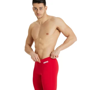Bañador jammer liso arena Performance para hombre Team - Rojo Blanco