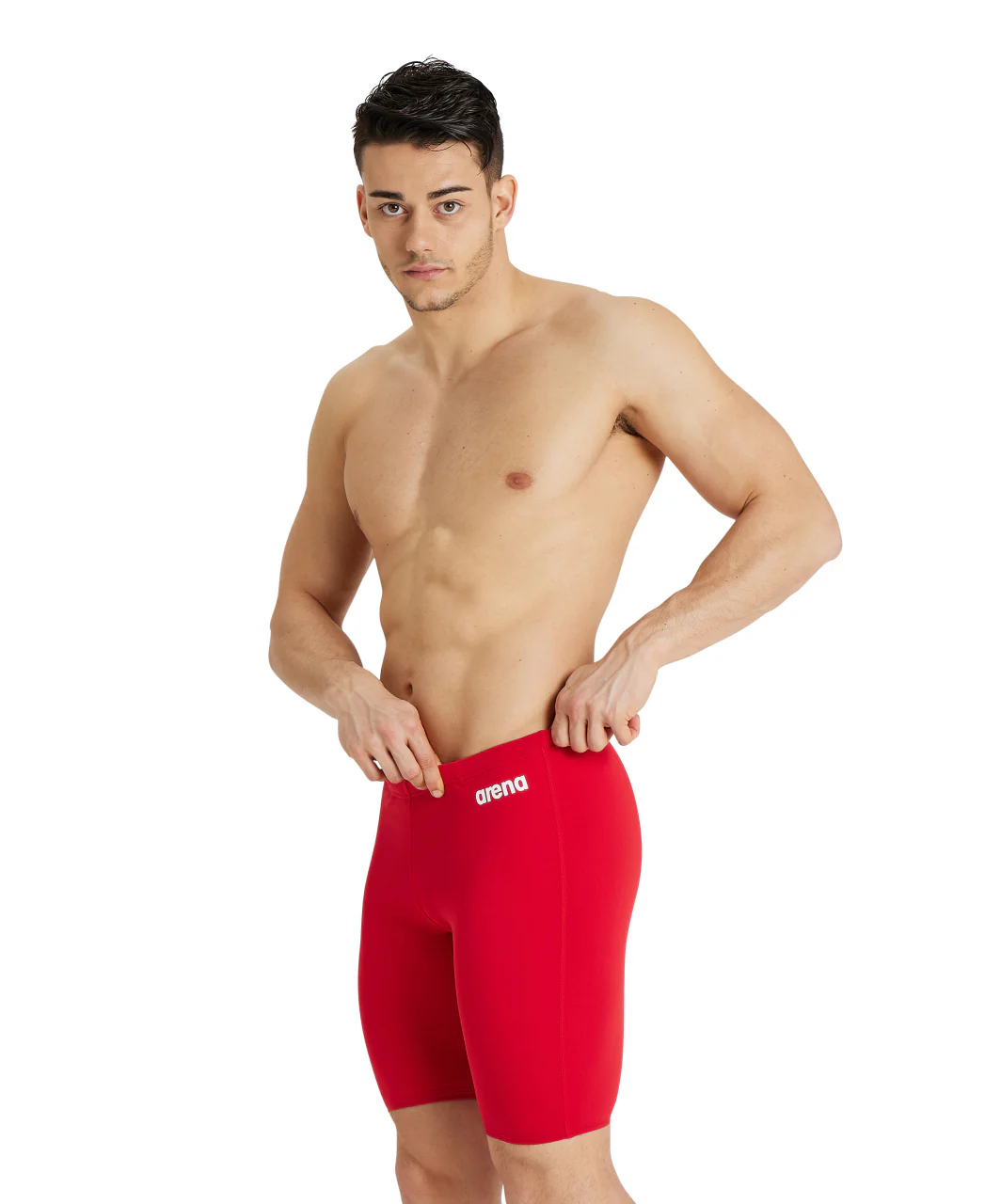 Bañador jammer liso arena Performance para hombre Team - Rojo Blanco
