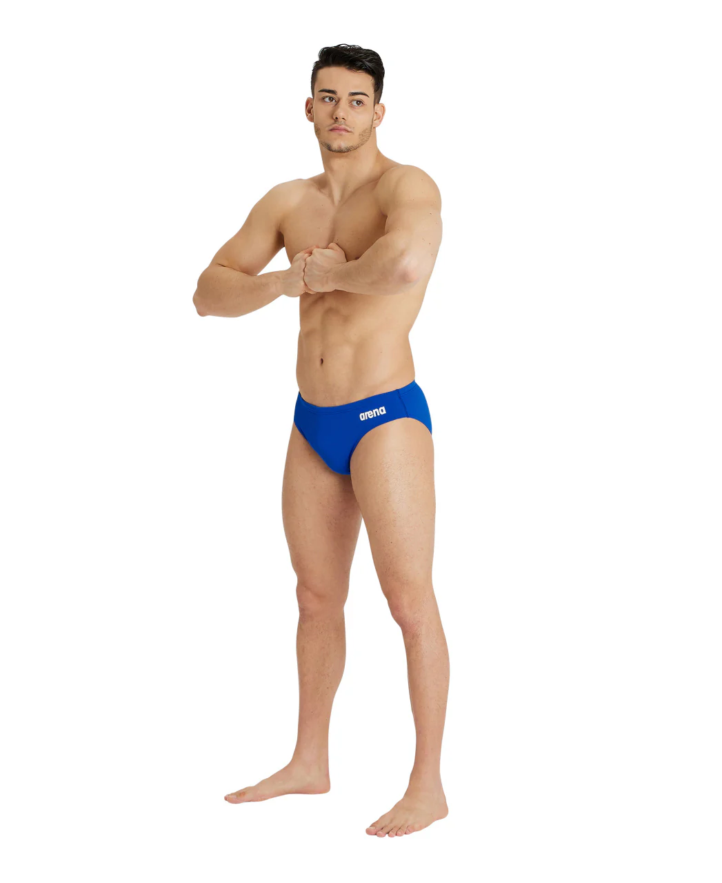 Bañador slip liso arena Performance para hombre Team - Royal/Blanco - Imagen 3