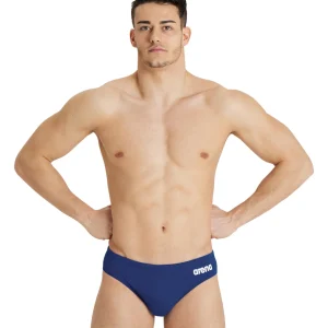 Bañador slip liso arena Performance para hombre Team - Marino/Blanco