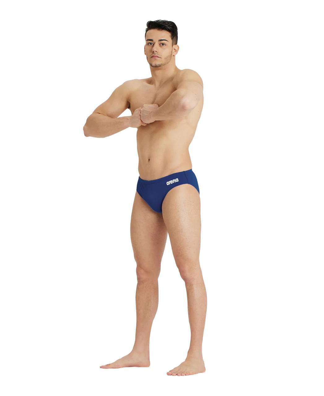Bañador slip liso arena Performance para hombre Team - Marino/Blanco - Imagen 3