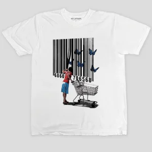 Codigo de barras (Estampado) T-Shirt (Blanca)