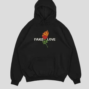 Fake Love  Hoodie - Negro