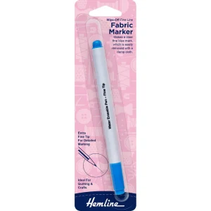 Lápiz Marcador de Tela Soluble Extra Fino Azul Hemline