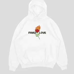 Fake Love  Hoodie - Blanco