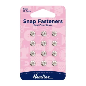 Set de Broches a presión 11mm Plateado Hemline