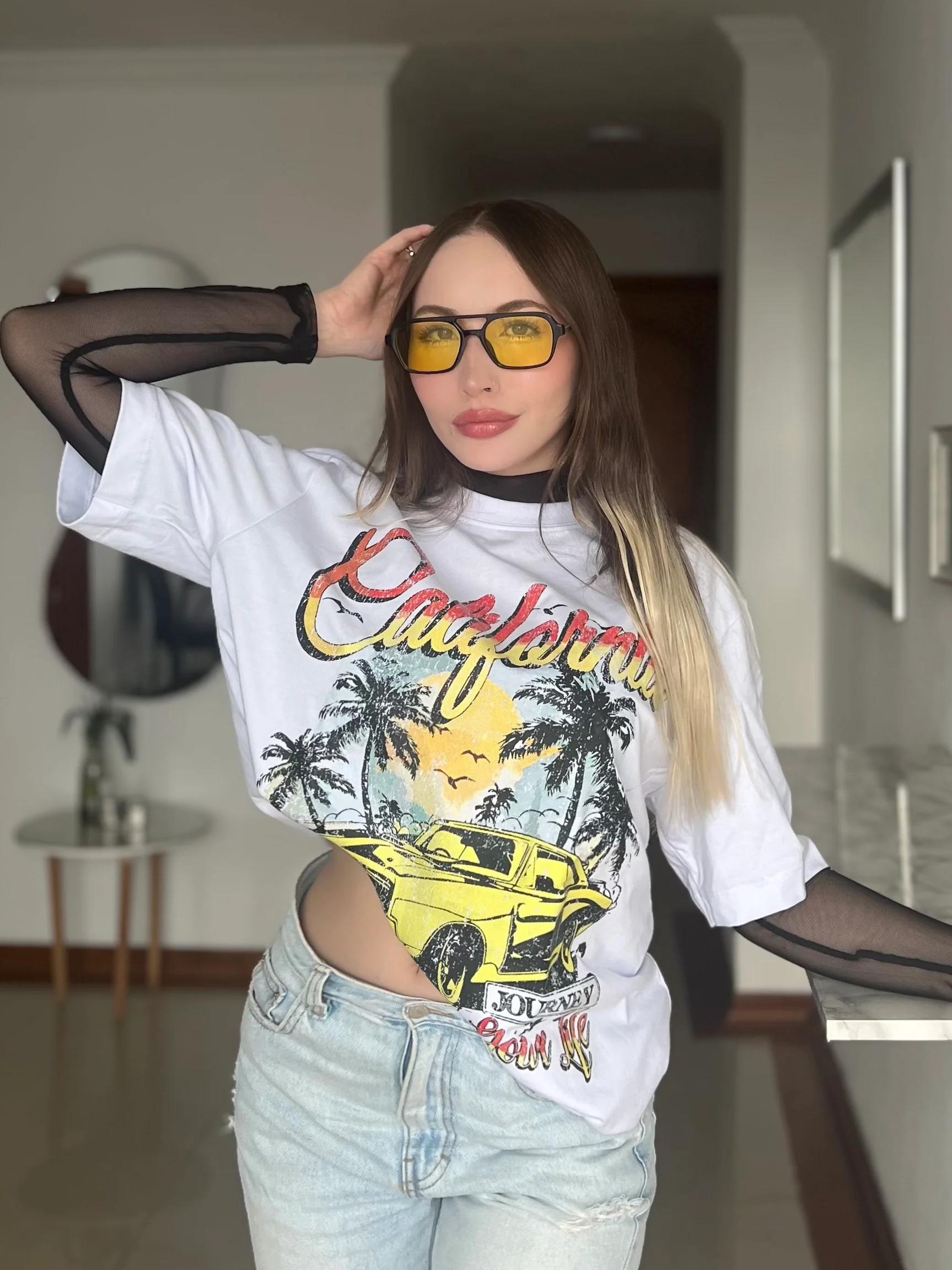 california (Estampado) T-Shirt (Blanca) - Imagen 4