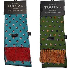 Tootal Mens Target Retro 100% Silk Scarf